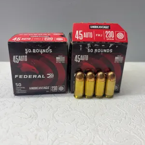 2 BOXES .45 SEMI-AUTO 230GR. AMMUNITION