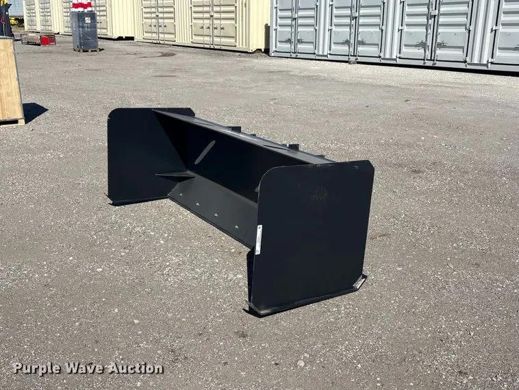 JCT skid steer snow pusher