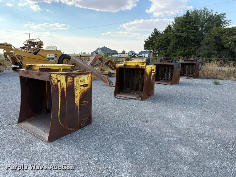 (4) excavator padding buckets