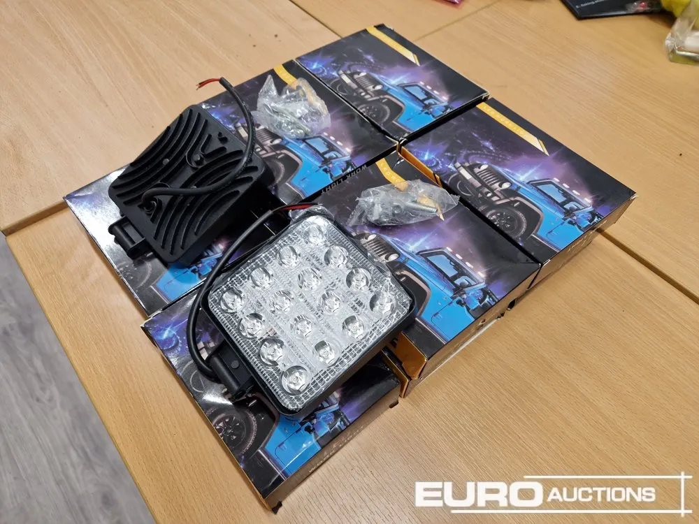Unused LED Work Lights, 48w, 12V/24V, Adjustable Bracket, IP67 Waterproof, 6000k White (10 of)