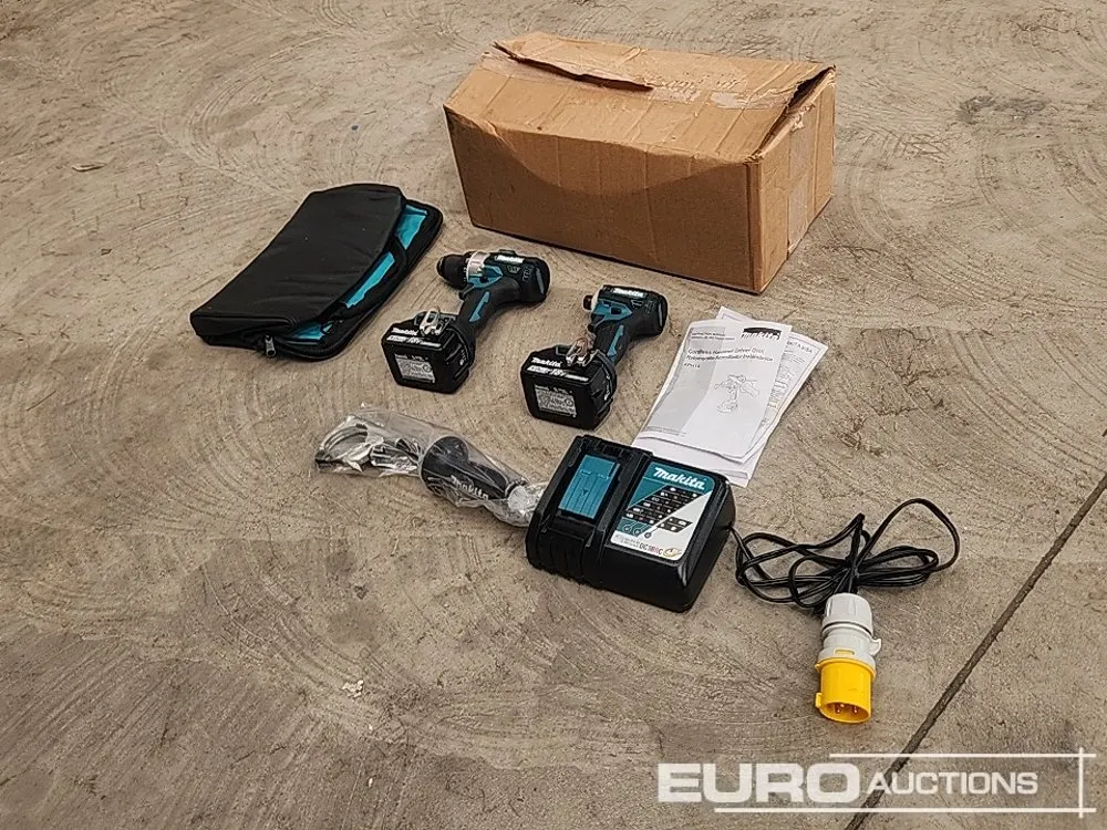 Unused Makita 18v Twin Pack, XPH14 Drill and Impactor, 2 x 5amp Batteries, Charger and Carry Bag