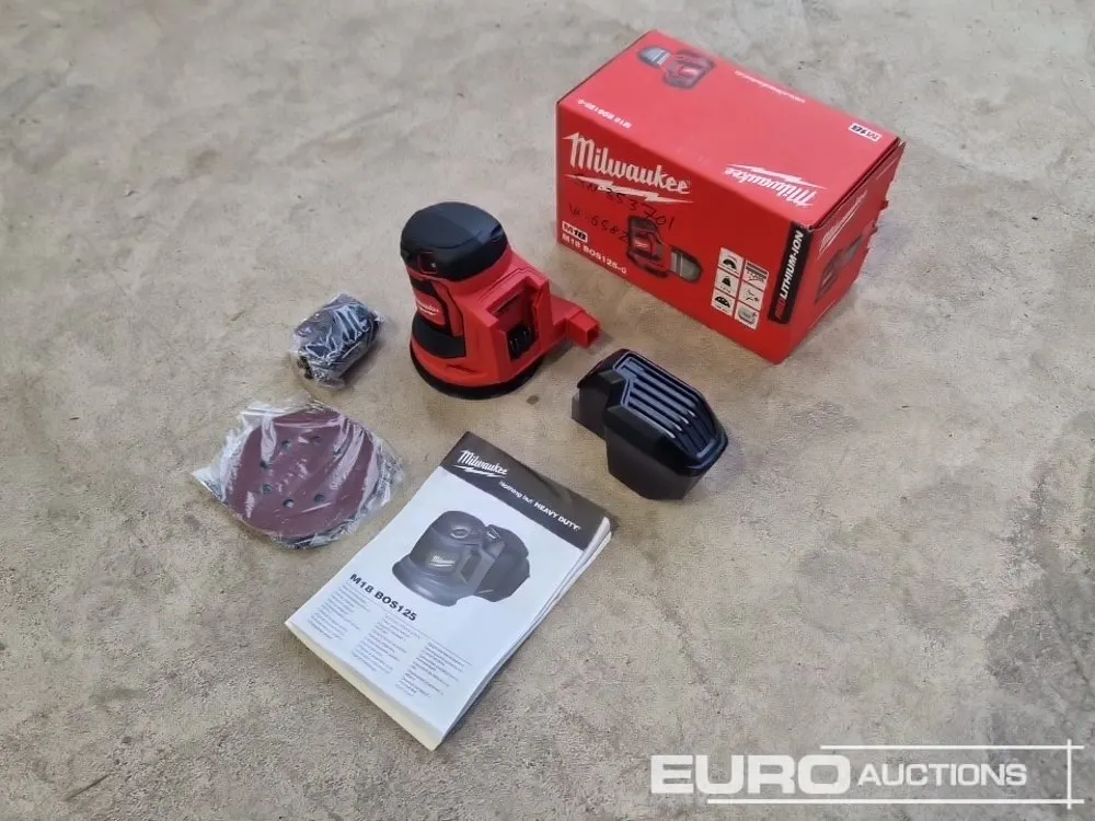 Unused Milwaukee M18 BOS125-0 18V 125mm Random Orbit Sander - (Body Only)