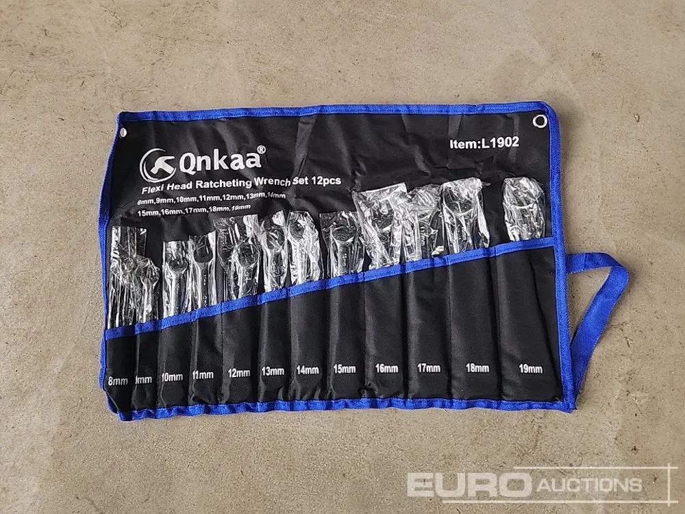 Unused 12 Pc Flexi Head Ratcheting Wrench Set
