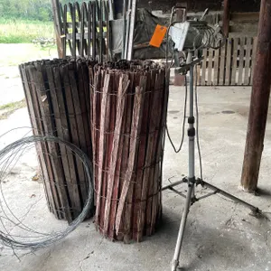 Wood Fence and Shop Light