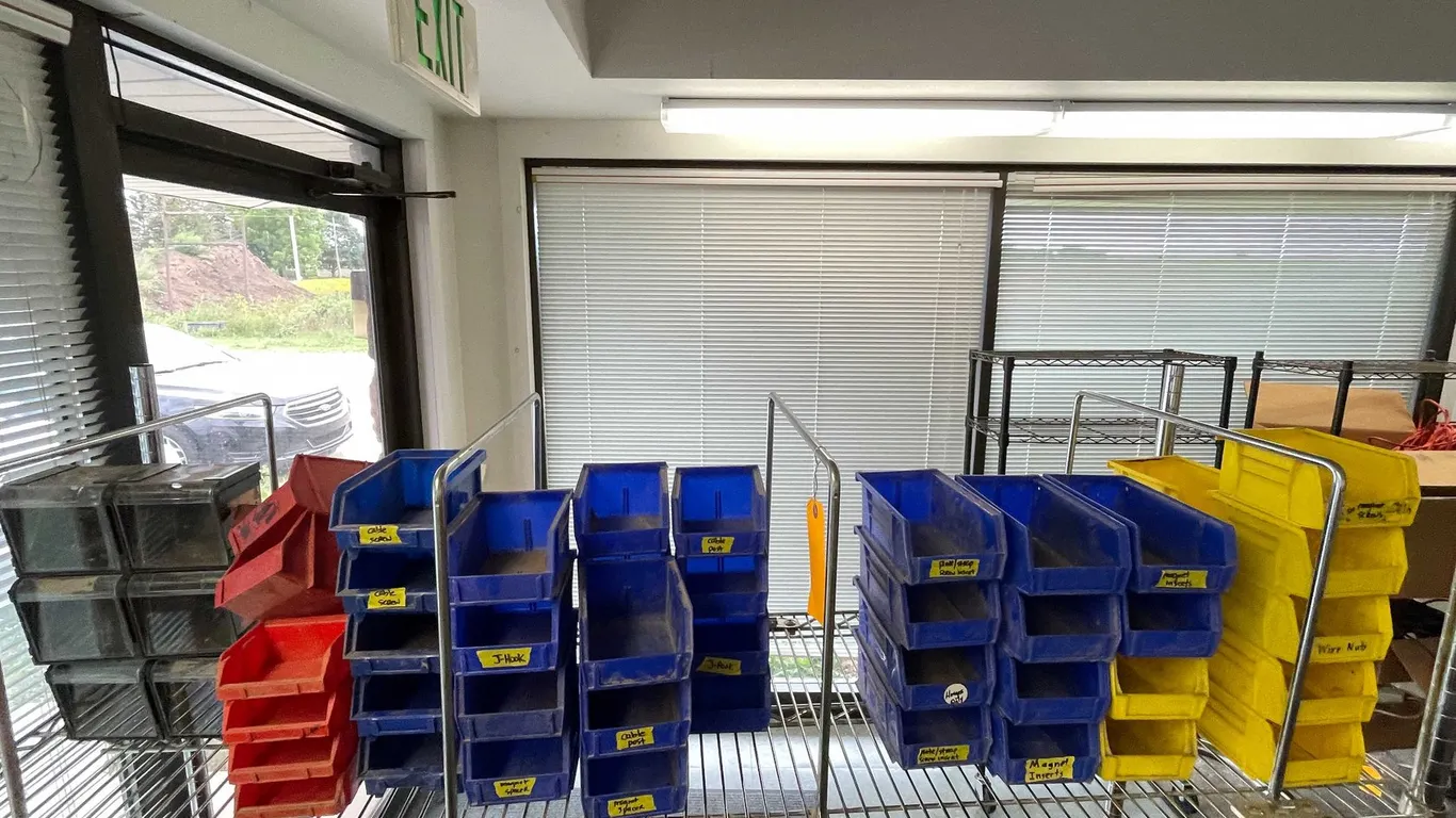 Assortment of Poly Stackable Bins