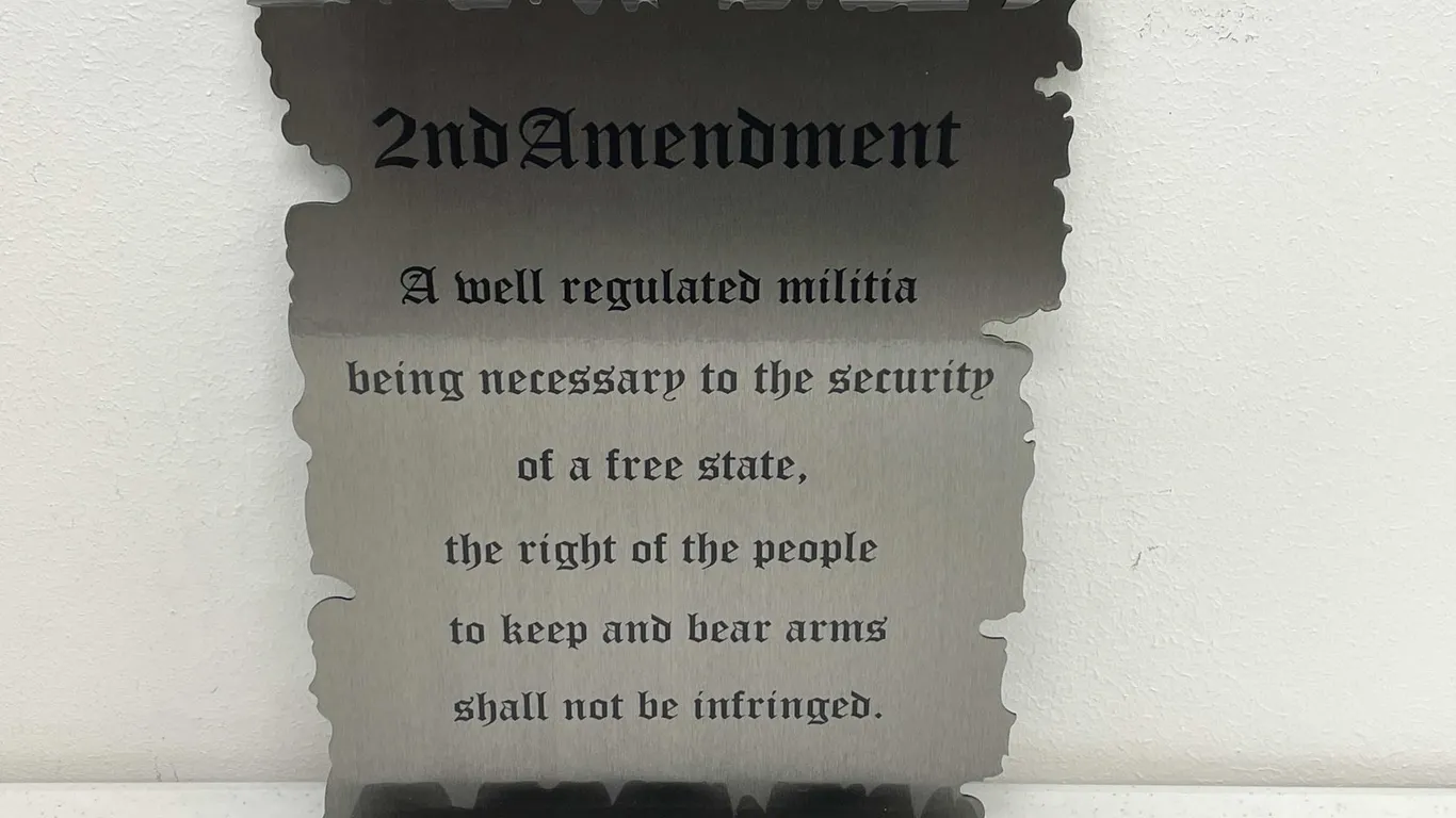 Metal Script of The Declaration of Independence