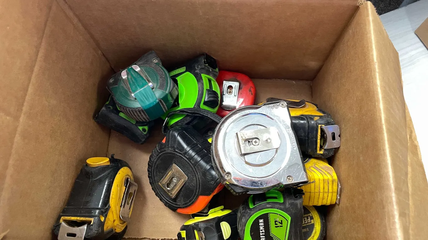 Assortment of Brands and Size Tape Measures