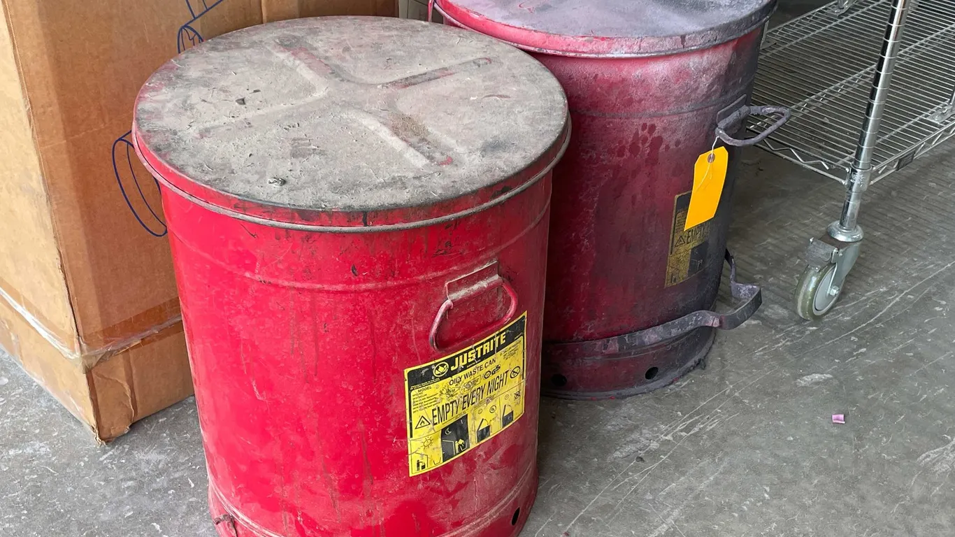 (2) Oily Waste Cans