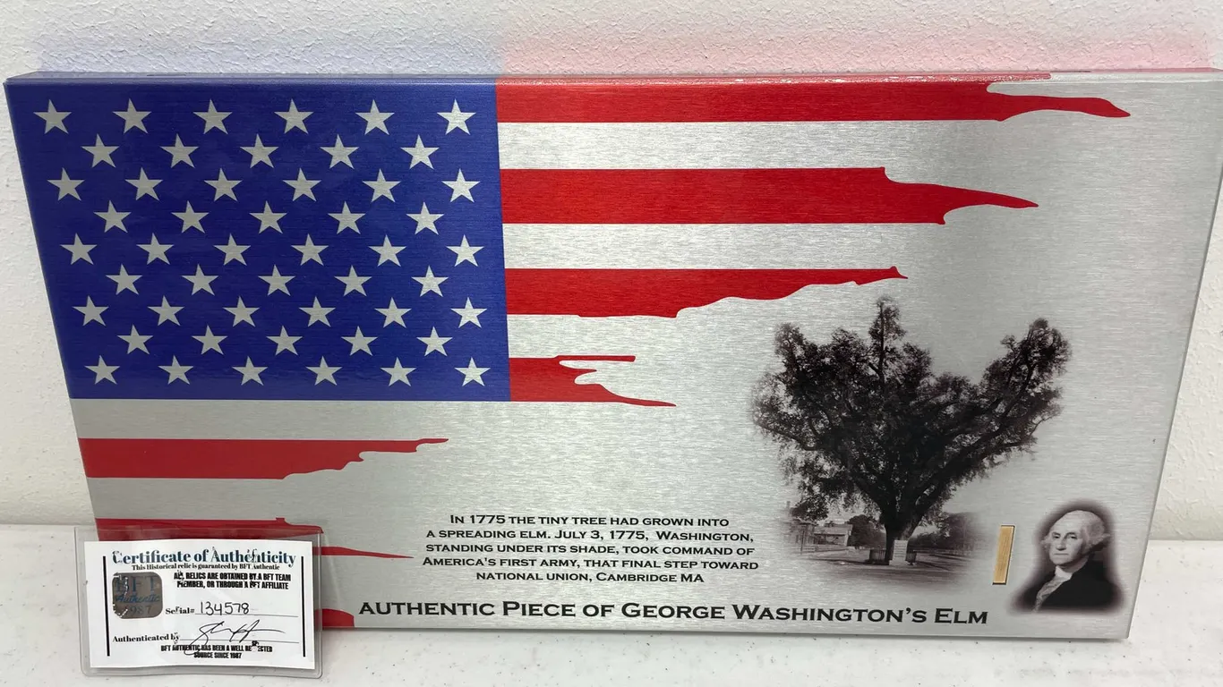 Sheet Metal American Flag with George Washington