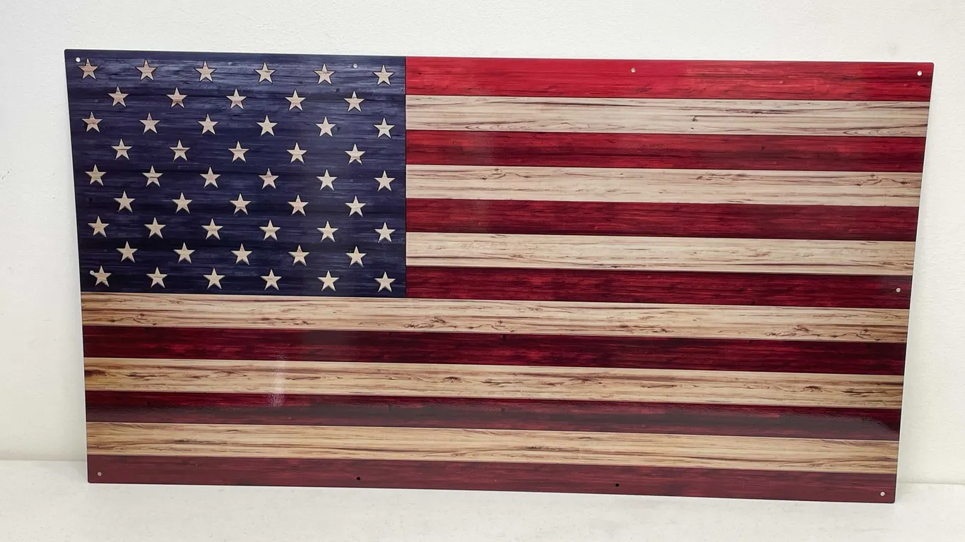 Sheet Metal American Flag
