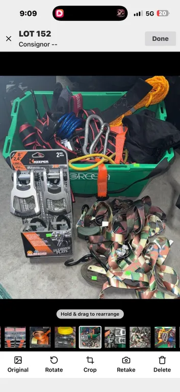 Tie-Down Straps, Keeper Ratchet Straps, Carabiners and Tusk Tool Bag