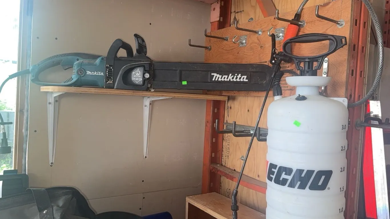 Makita Electric Chainsaw and ECHO Pump Sprayer