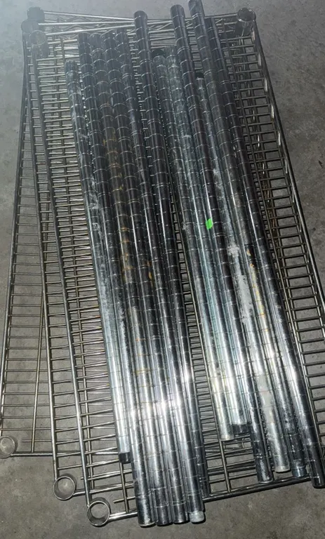 Wire Shelving Racks with Adjustable Chrome Poles