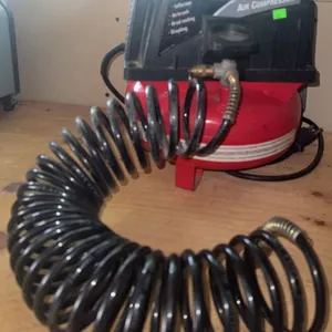 Husky 100 PSI Pancake Portable Air Compressor with Coil Hose