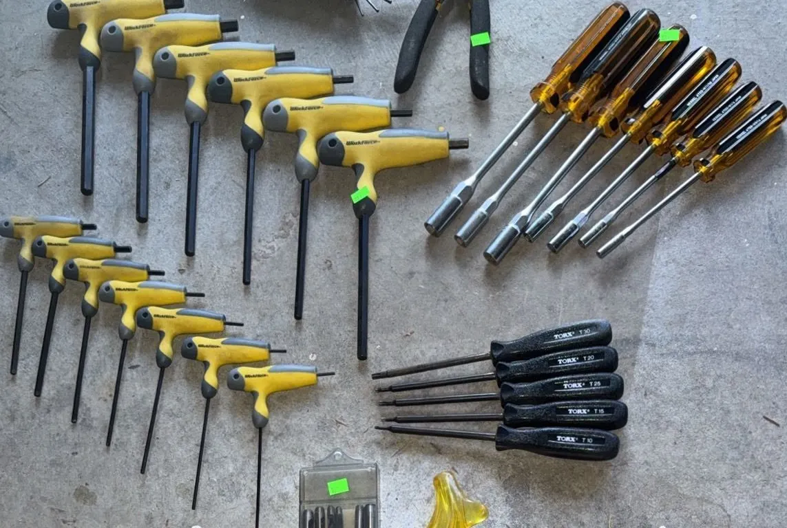 Hand Tool Lot Including Snap-on T-Handle Hex Keys, Screwdrivers, and Punches