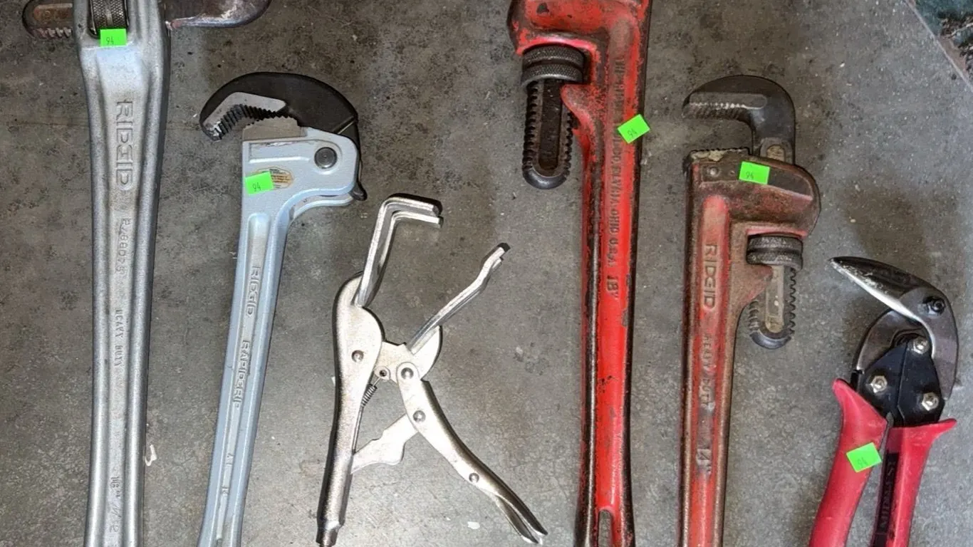 Pipe Wrenches, Locking Pliers, and Aviation Snips