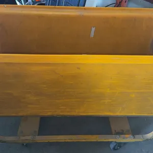 Large Yellow Commercial Plastic Utility Cart on Casters