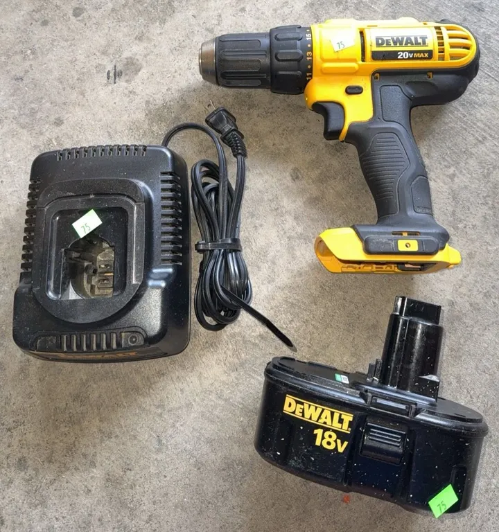 DeWalt DCD771 20V Max Cordless Drill with Charger and 18V Battery