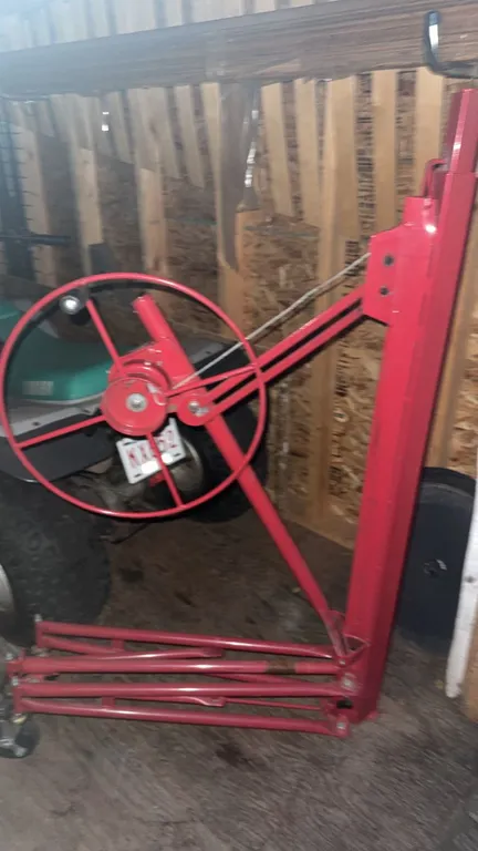 Drywall Panel Lift Hoist, Red Steel Construction