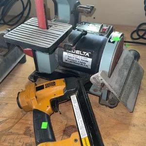 Delta 1 Inch Belt Disc Sander Model 31-080C and Stanley Bostitch Air Nailer