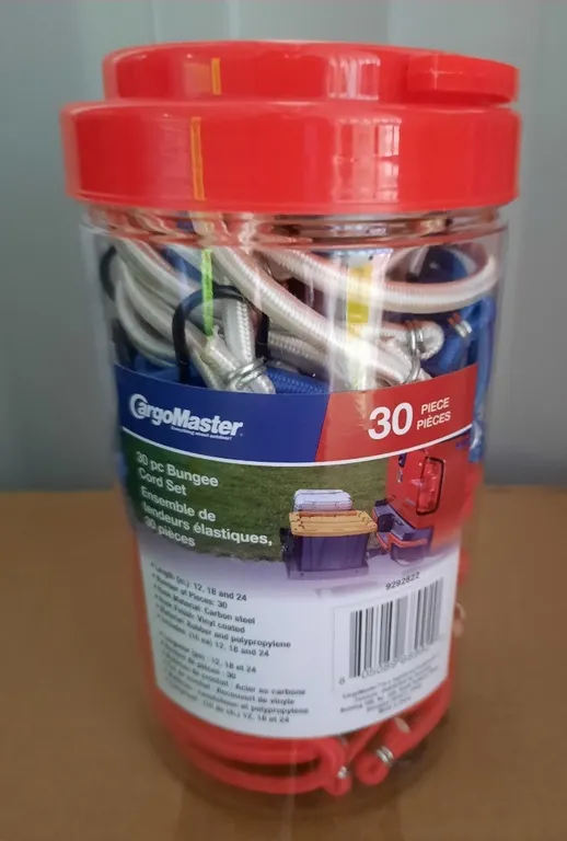NEW 30Pc Bungee Cord Set (GST 5% & PST 7% charged)