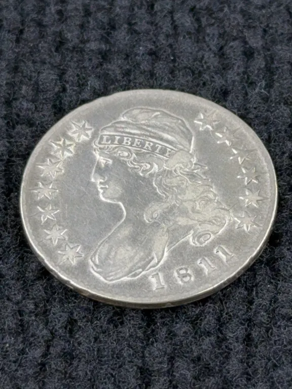 1811 Cap Bust Lettered Edge 50 Cent Coin, Philadelphia Mint
