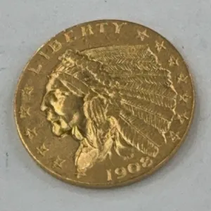 1908 Indian Head Gold Quarter Eagle, Philadelphia Mint