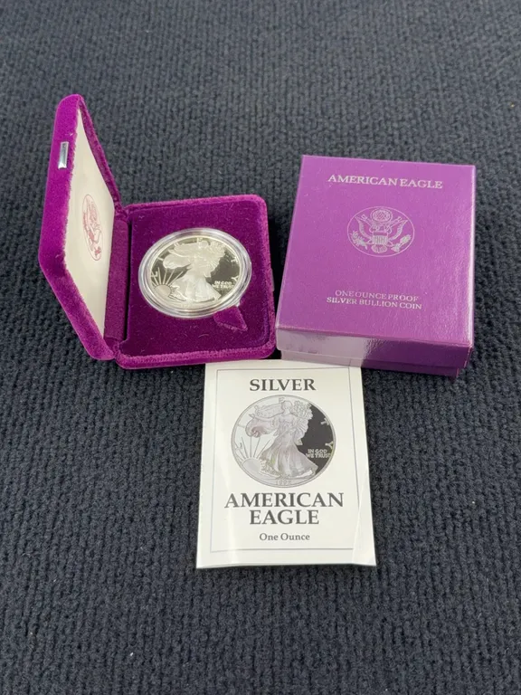 1992 Silver Eagle Coin, San Fransisco Mint