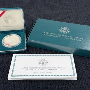 1999 Yellowstone National Park Silver Dollar, Philadelphia Mint, United States Mint