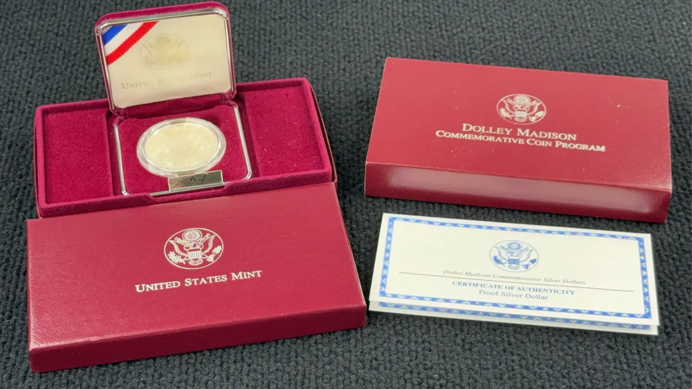 1999 Dolley Madison Commemorative Silver Dollar, Philadelphia Mint, United States Mint