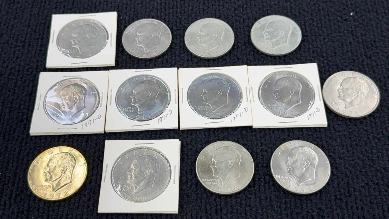 1971, 1972, 1976 & 1978 Eisenhauer Dollar Coin, Philadelphia & Denver Mint