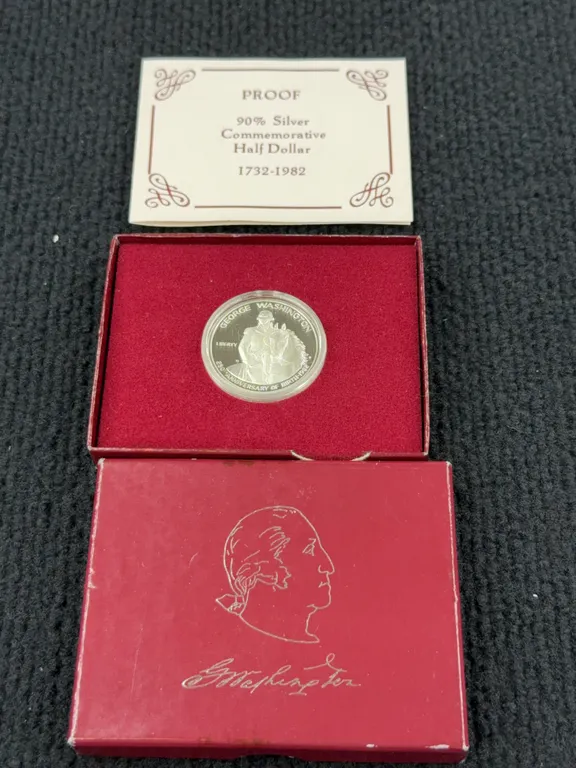 1982 George Washington Commemorative Half Dollar, 90% Silver, San Francisco Mint