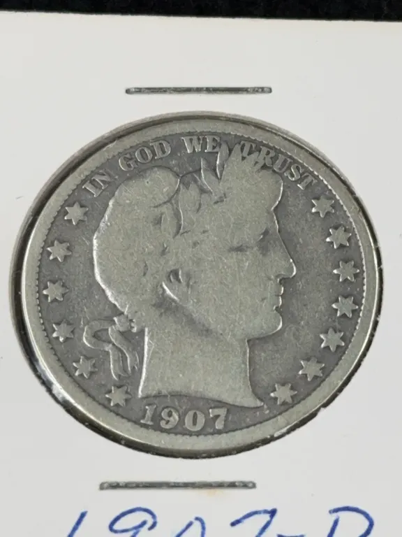 1907 Barber Silver Half Dollar, Denver Mint