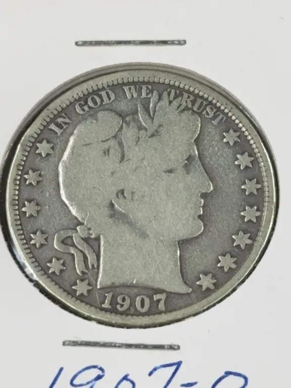 1907 Barber Silver Half Dollar, New Orleans Mint