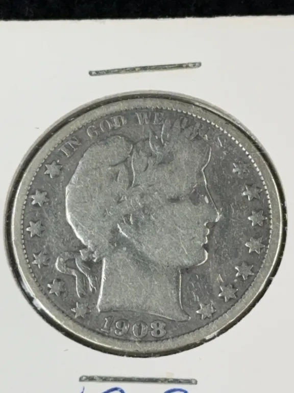 1908 Barber Silver Half Dollar, New Orleans Mint