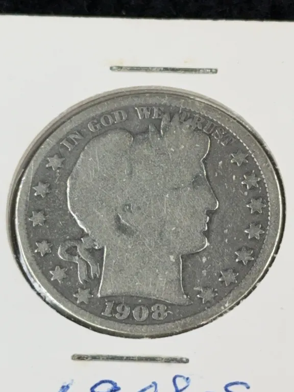 1908 Barber Silver Half Dollar, San Francisco Mint