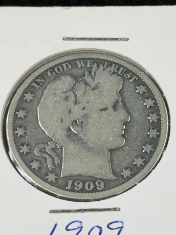 1909 Barber Silver Half Dollar, Philadelphia Mint