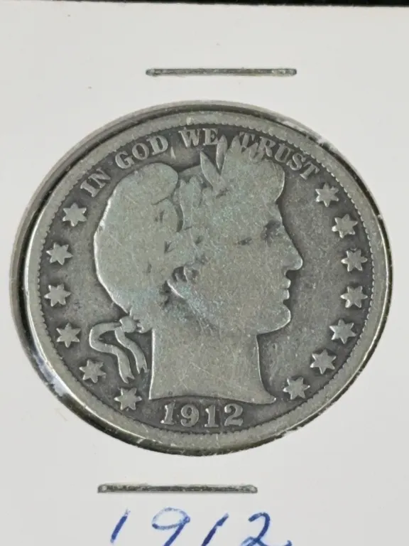 1912 Barber Silver Half Dollar, Philadelphia Mint