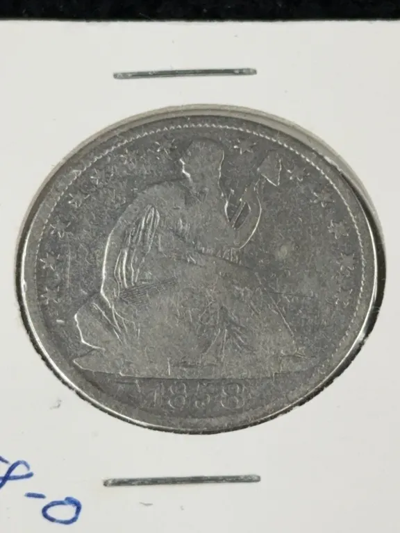 1858 Seated Liberty Silver Half Dollar, New Orleans Mint