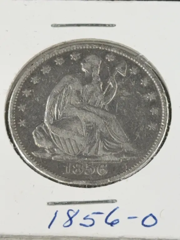 1856 Seated Liberty Silver Half Dollar, New Orleans Mint