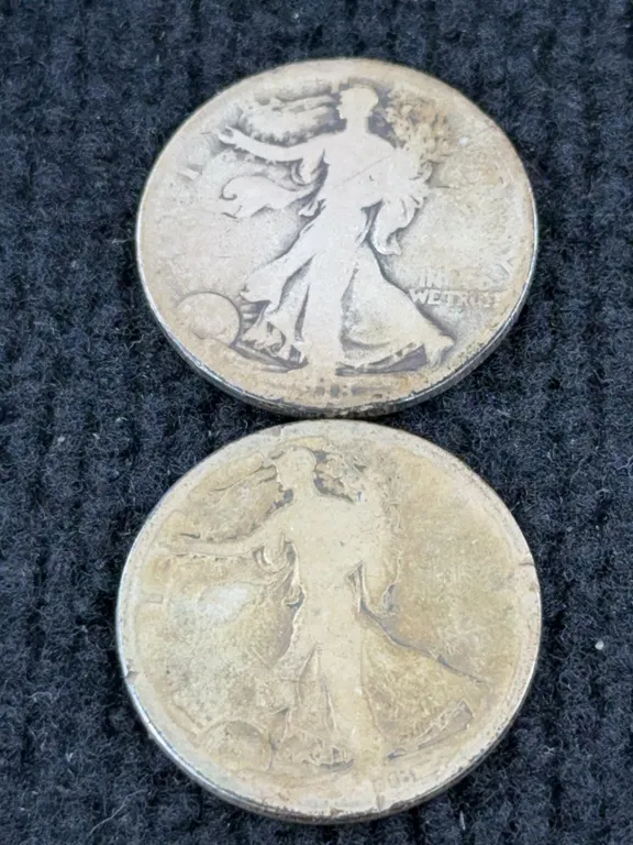 1918 S & Unknown Walking Liberty Silver Half Dollars