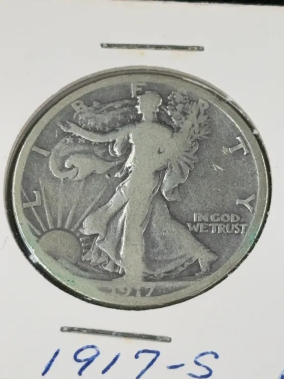 1917 Walking Liberty Silver Half Dollar, San Francisco Mint
