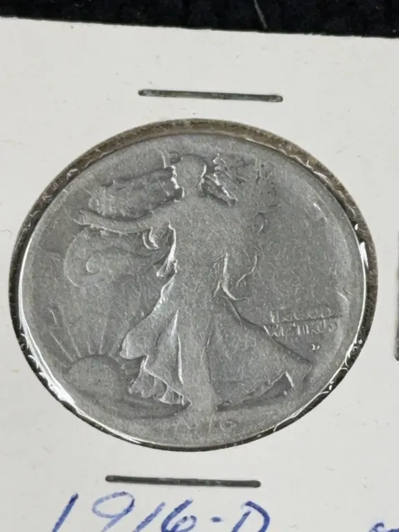 1916 Walking Liberty Silver Half Dollar, Denver Mint
