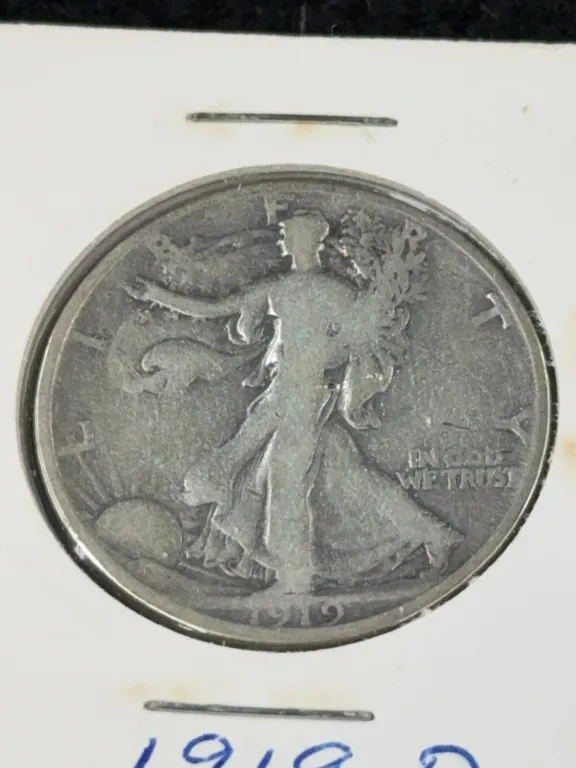 1919 Walking Liberty Silver Half Dollar, Denver Mint