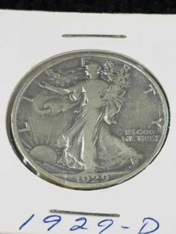 1929 Walking Liberty Silver Half Dollar, Denver Mint