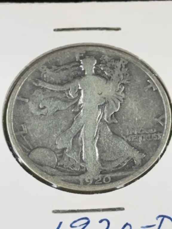 1920 Walking Liberty Silver Half Dollar, Denver Mint