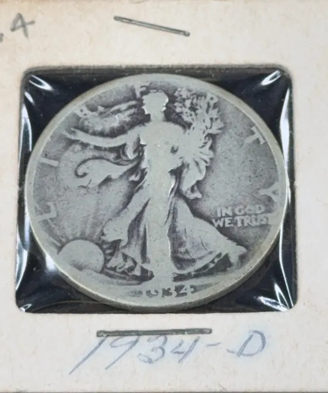 1934 Walking Liberty Silver Half Dollar, Denver Mint