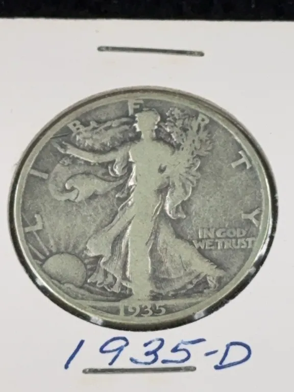 1935 Walking Liberty Silver Half Dollar, Denver Mint