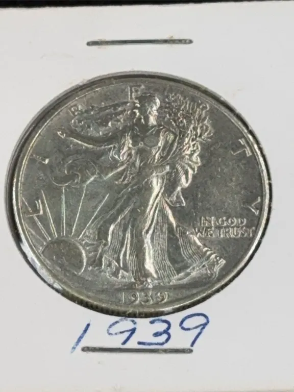 1939 Walking Liberty Silver Half Dollar, Philadelphia Mint