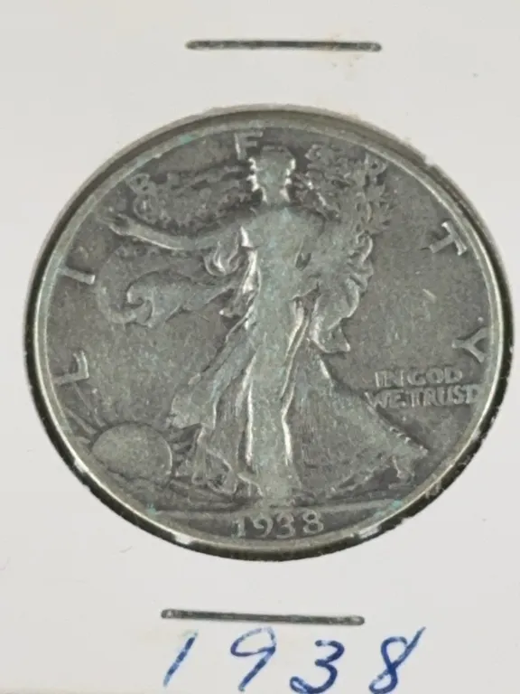 1938 Walking Liberty Silver Half Dollar, Philadelphia Mint